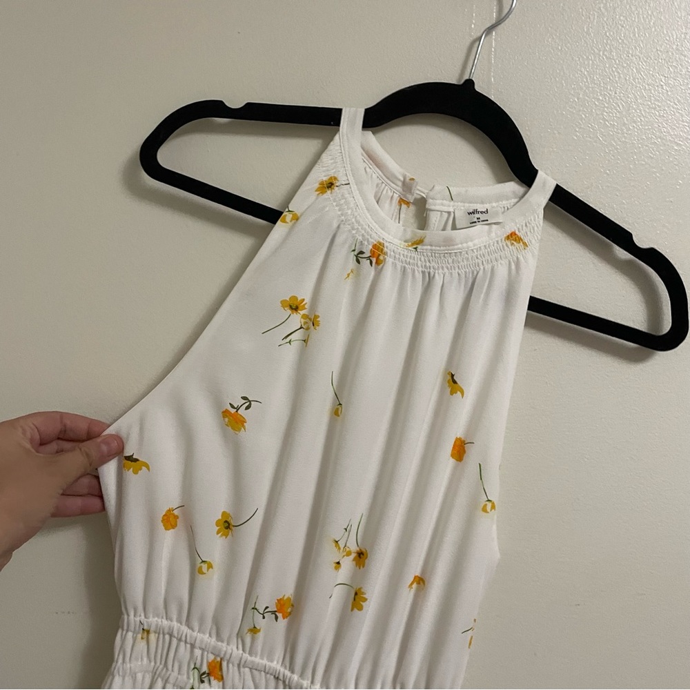 Floral Sleeveless White Dress - Picture 6 of 12